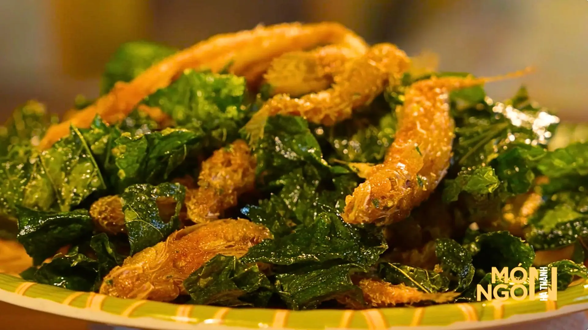 Cá bống chiên lá lốt